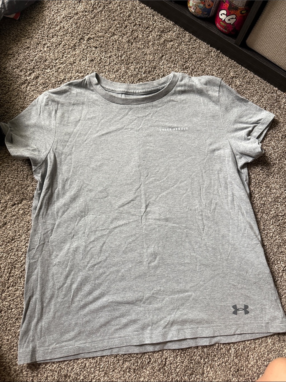 Under Armour Light Gray Logo Crewneck Tee